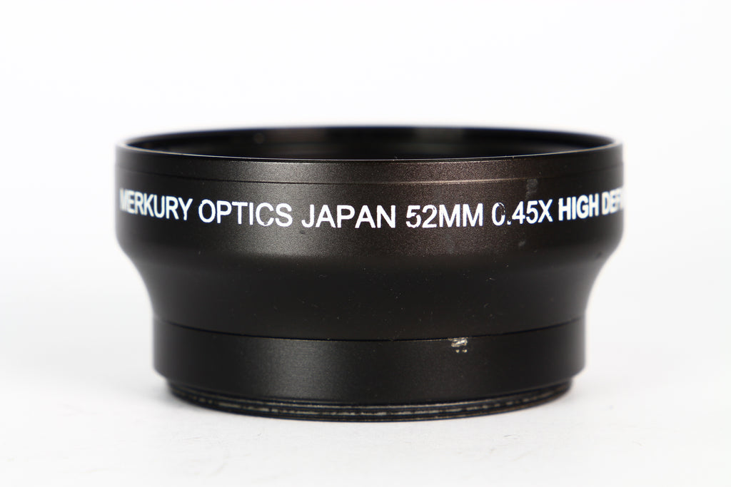 Lente conversor MERKURY para gran angular 0.45X con macro. Diámetro 52mm.