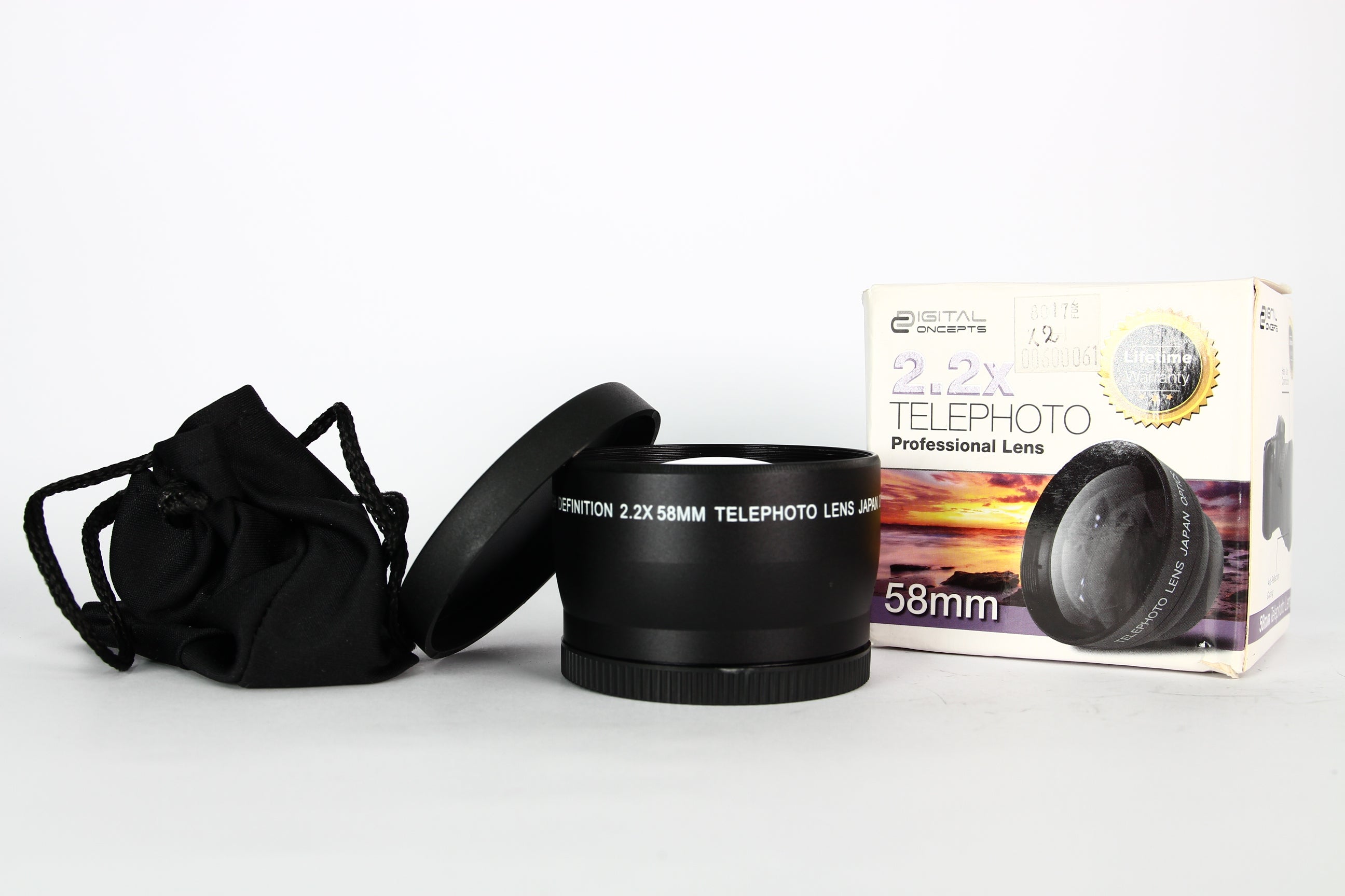 Lente conversor DIGITAL CONCEPTS para telefoto 2.2X. Diámetro 58mm.