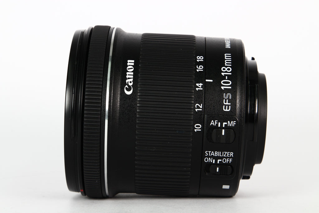 Lente CANON EF-S 10-18mm IS STM F4.5-5.6. Usado