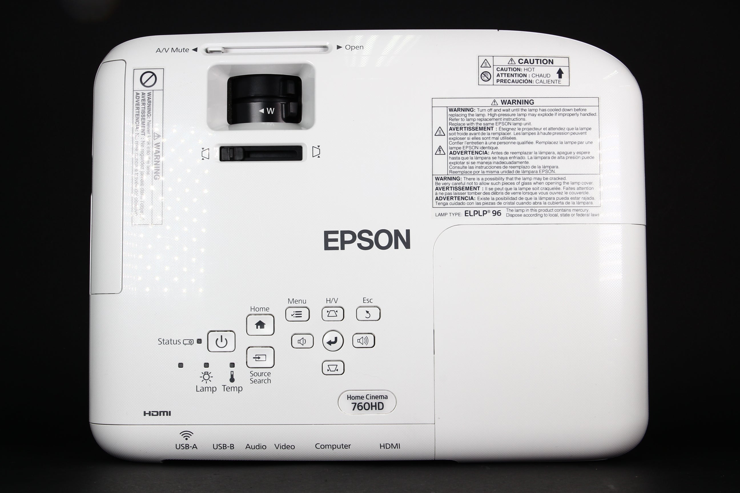 VÍdeo Proyector EPSON Home Cinema H848A. Usado