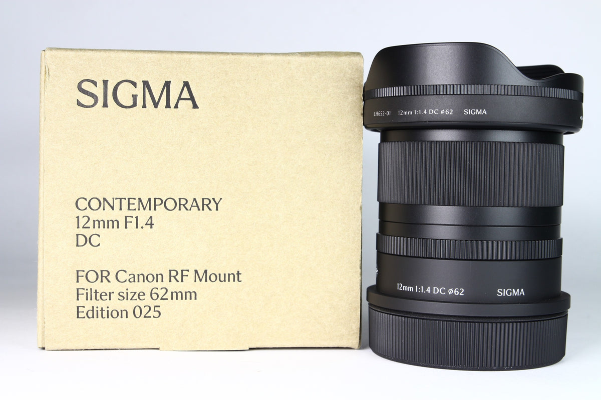 Lente Sigma 12mm Contemporary DC F:1.4 Para Canon RF-S. Usado
