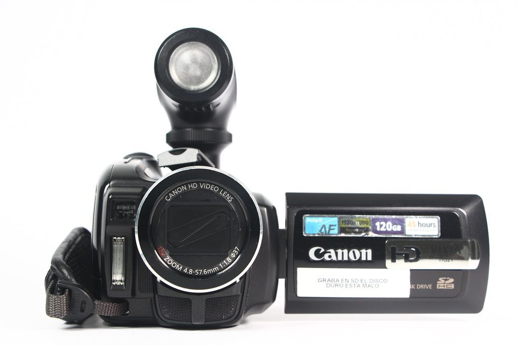 Cámara de vídeo digital CANON VIXIA HG21 con Canon Video Light VL-5. Usada.