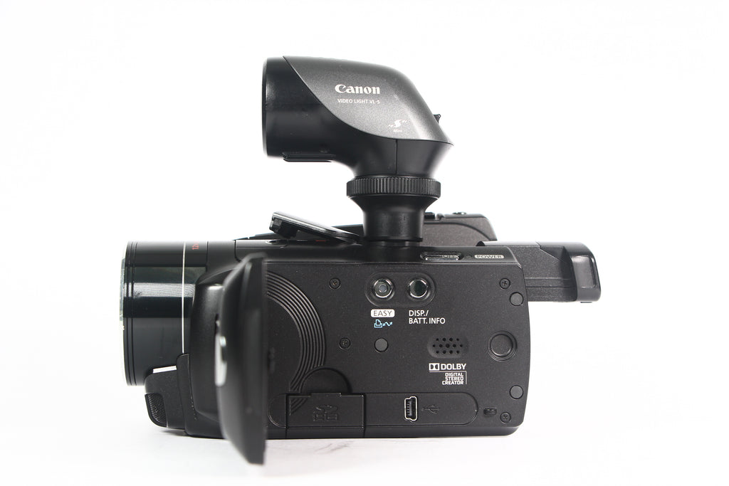 Cámara de vídeo digital CANON VIXIA HG21 con Canon Video Light VL-5. Usada.