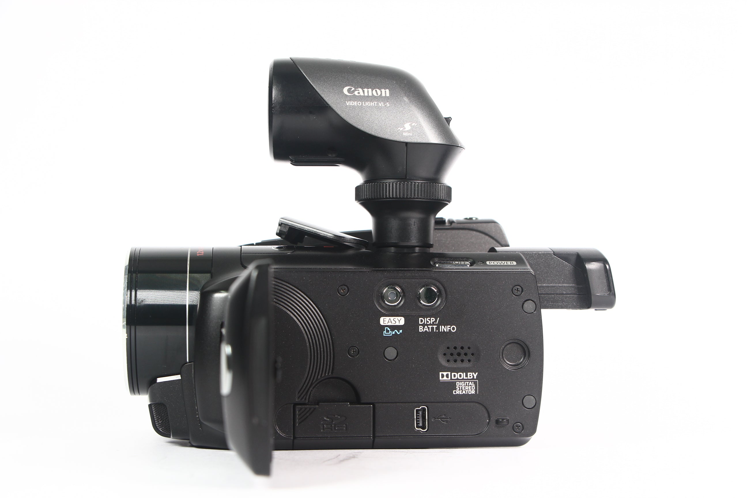 Cámara de vídeo digital CANON VIXIA HG21 con Canon Video Light VL-5. Usada.