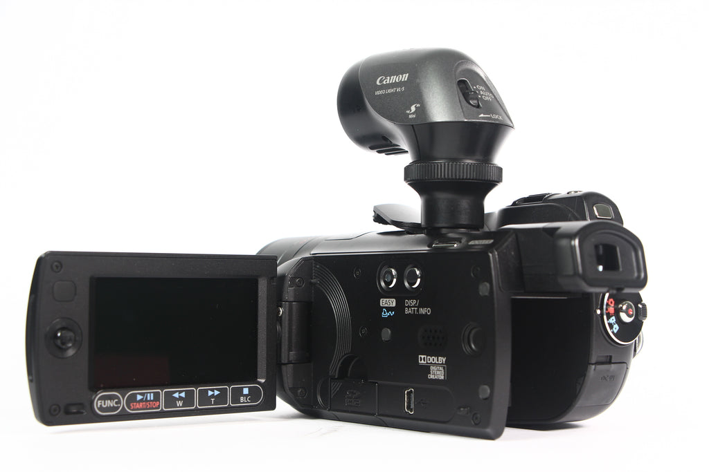 Cámara de vídeo digital CANON VIXIA HG21 con Canon Video Light VL-5. Usada.