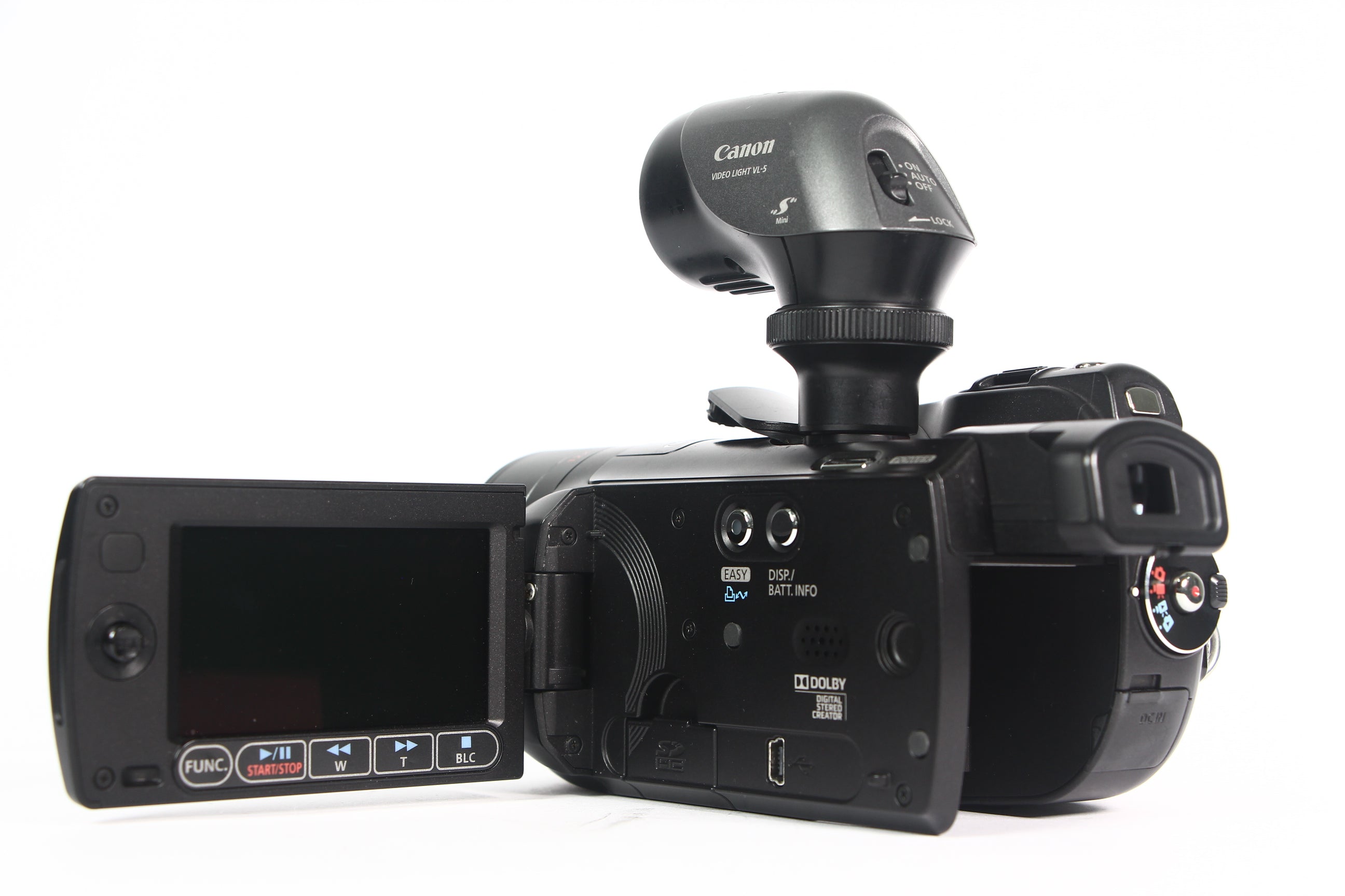 Cámara de vídeo digital CANON VIXIA HG21 con Canon Video Light VL-5. Usada.