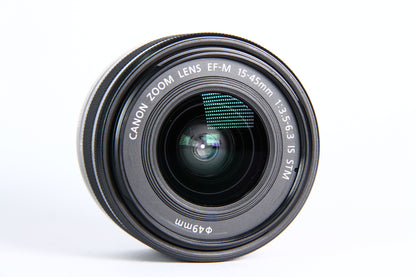 Lente CANON EF-M 15-45mm F3.5-6.3. Usado