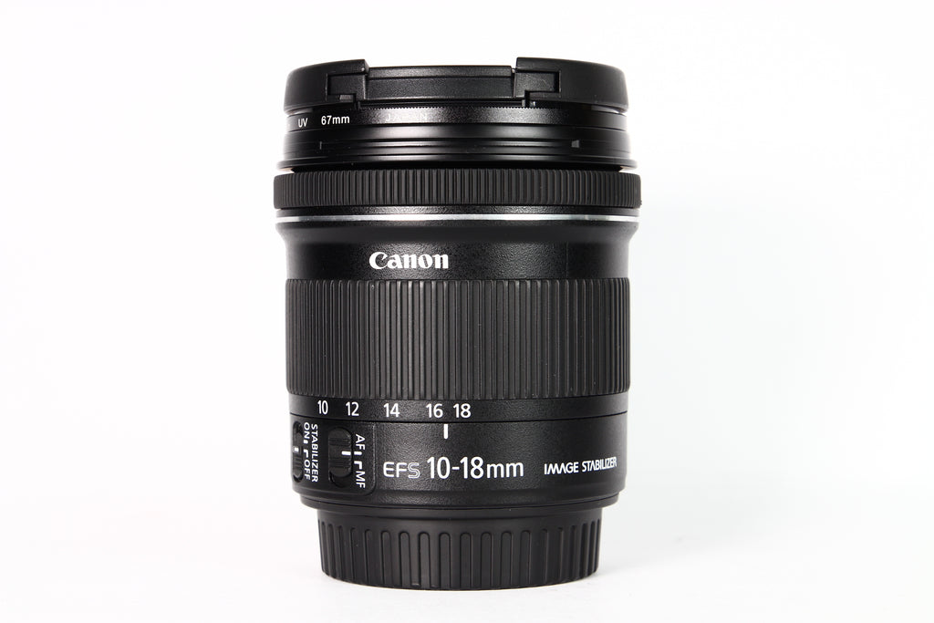 Lente CANON EF-S 10-18mm IS STM F4.5-5.6. Usado