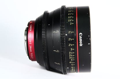 Lente Canon CN-E 24mm T 1.5 L F Cinemaline. Usado