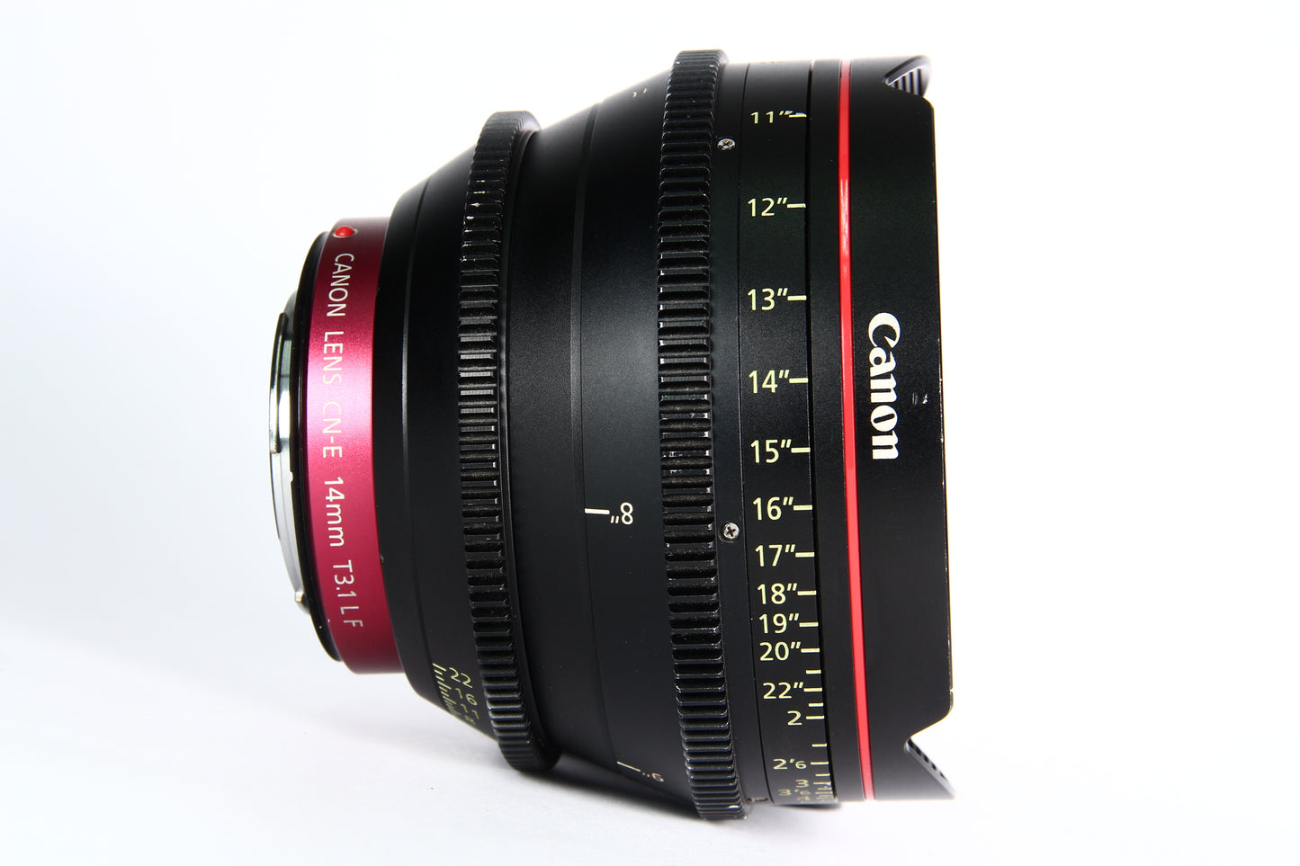 Lente Canon CN-E 14mm T 3.1 L F Cinemaline. Usado