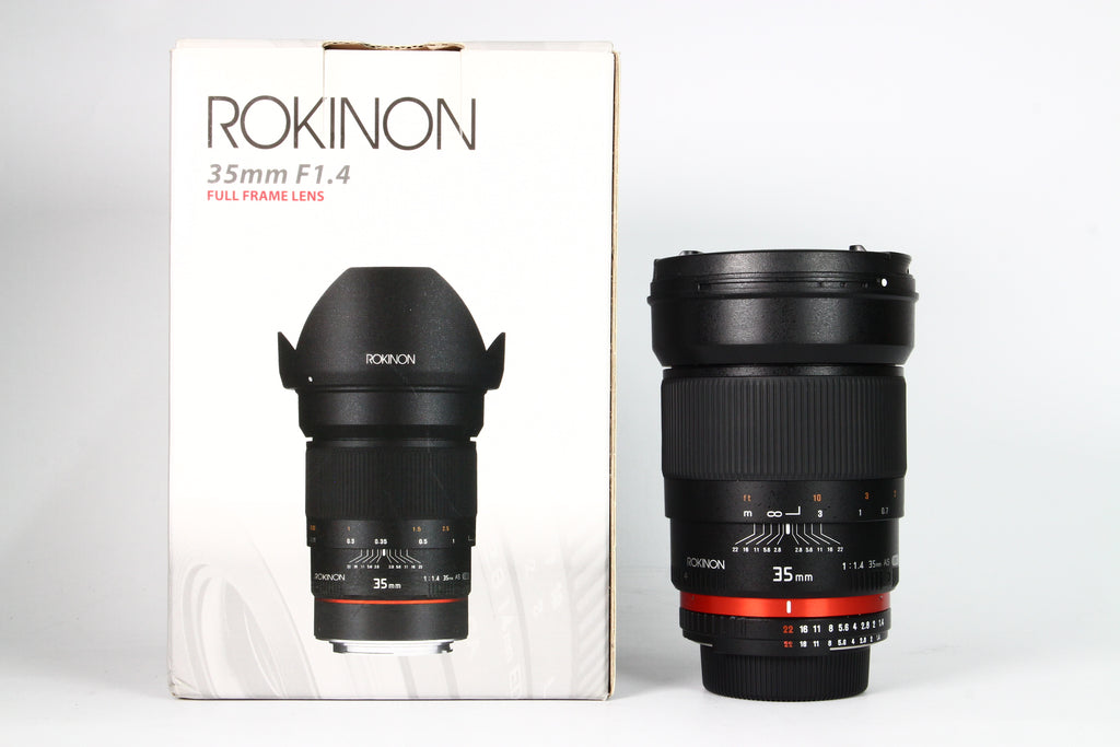 Lente ROKINON 35mm F1.4 Cinemaline para NIKON. Usado