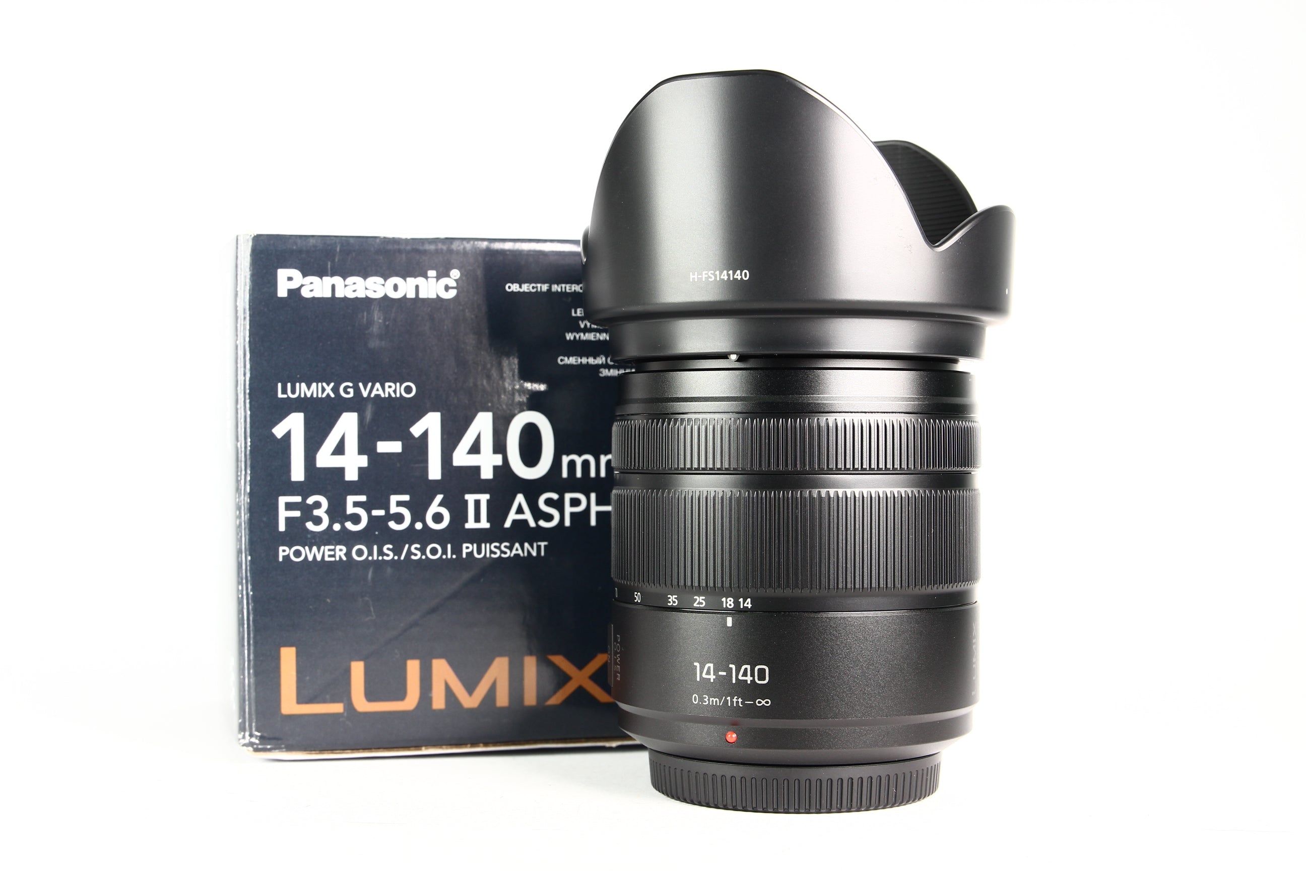 Lente Panasonic Lumix 14-140mm F:2.8 II G Vario Micro Cuatro Tercios. Usado