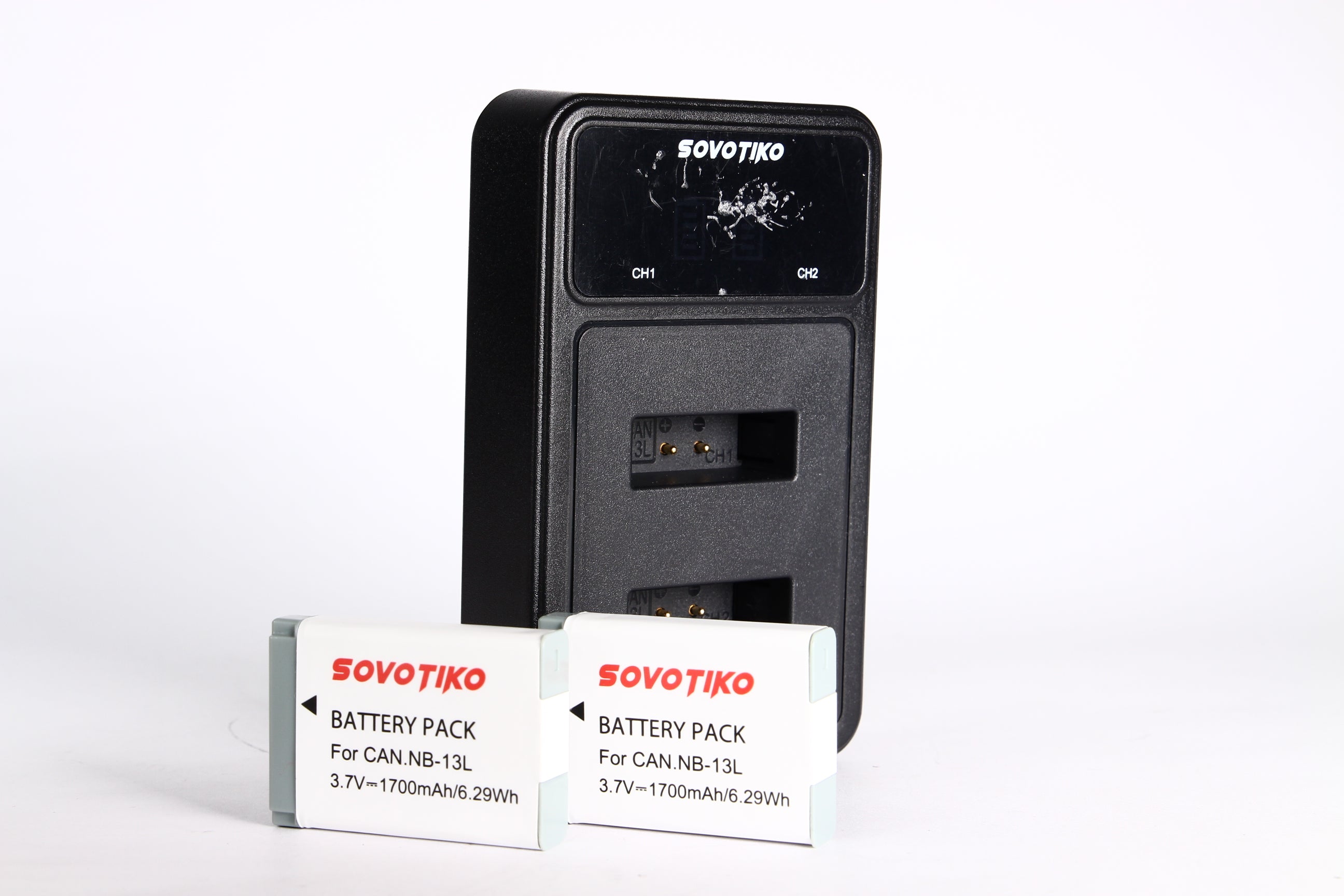 Cargador Sovotiko Dual para baterías NB-13L. Usado