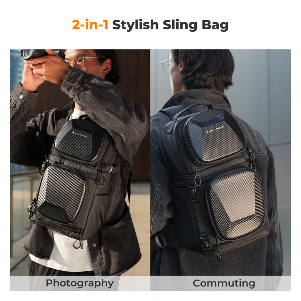 Morral 2 En 1 Con Estuche Rigido, Compartimiento Modular 10L