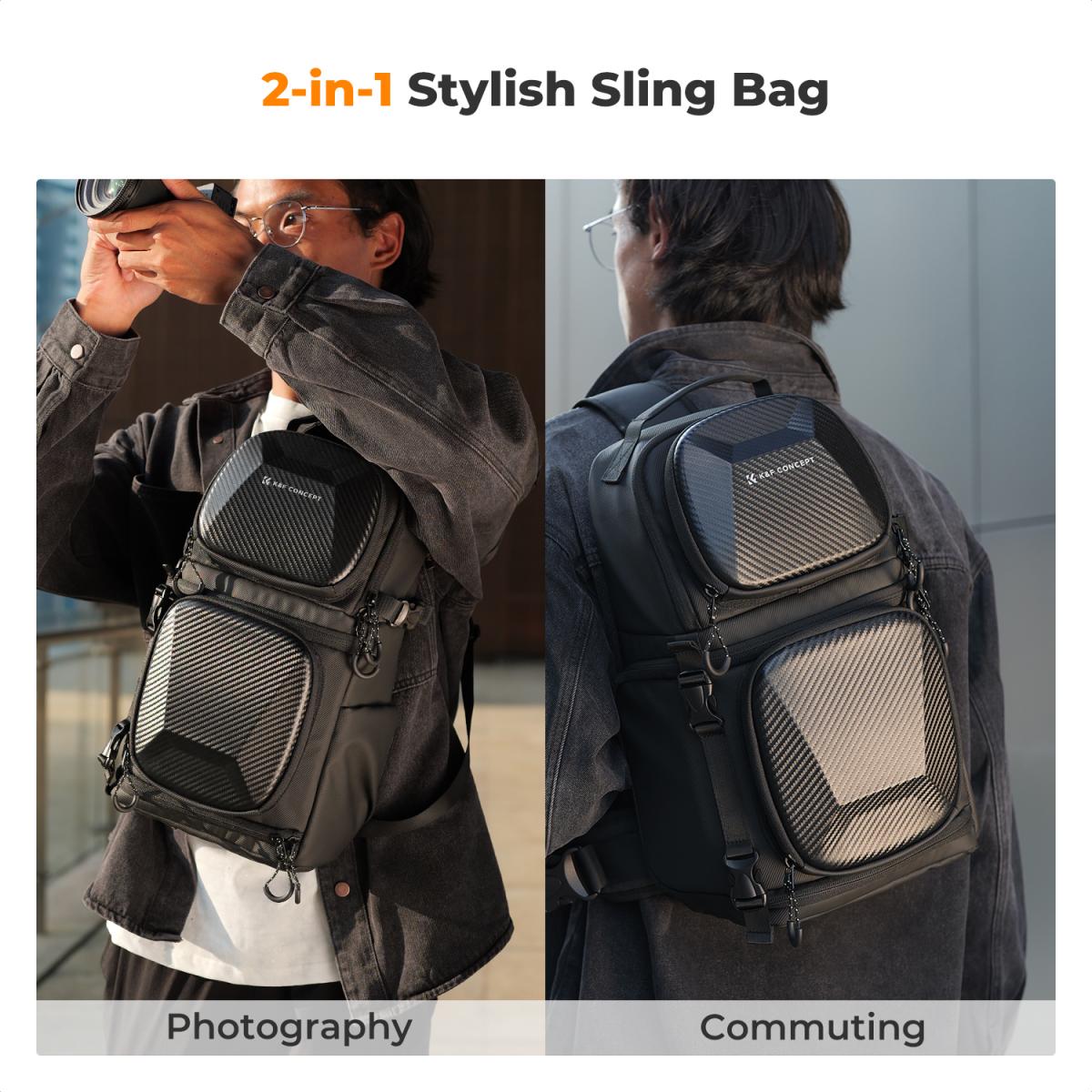 Morral 2 En 1 Con Estuche Rigido, Compartimiento Modular 10L