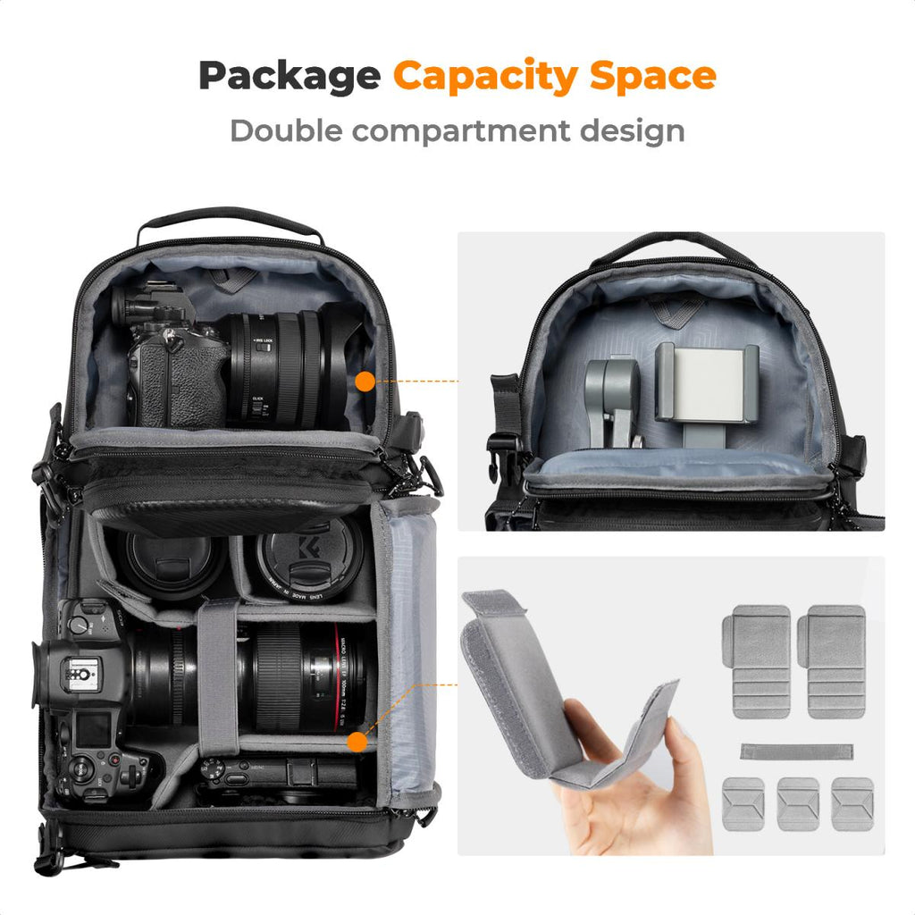 Morral 2 En 1 Con Estuche Rigido, Compartimiento Modular 10L