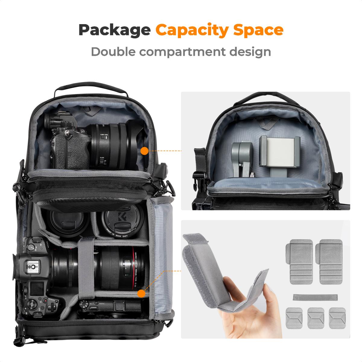 Morral 2 En 1 Con Estuche Rigido, Compartimiento Modular 10L