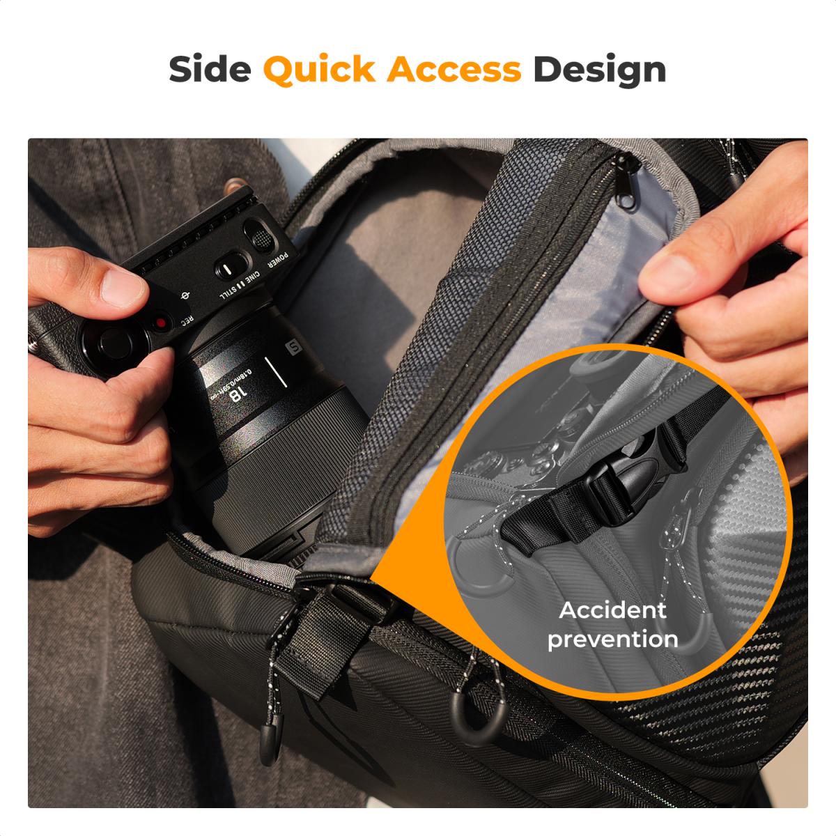 Morral 2 En 1 Con Estuche Rigido, Compartimiento Modular 10L