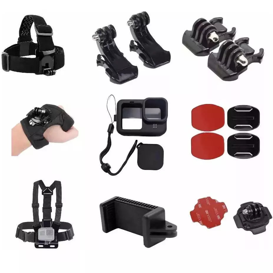 Kit Accesorios 12 En 1 Cámaras Accion Gopro+ Soporte Celular