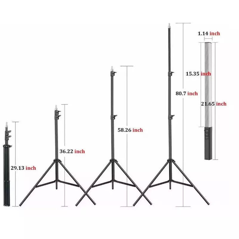 Kit Barra De Luz Led Rgb Profesional+ Soporte+ Tripode