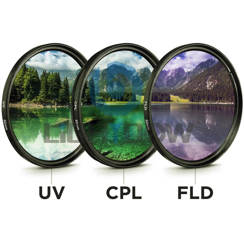 Kit Filtros Uv Cpl Fld + Parasol Pétalo Ø 40.5mm 49mm 52mm 55mm 58 mm