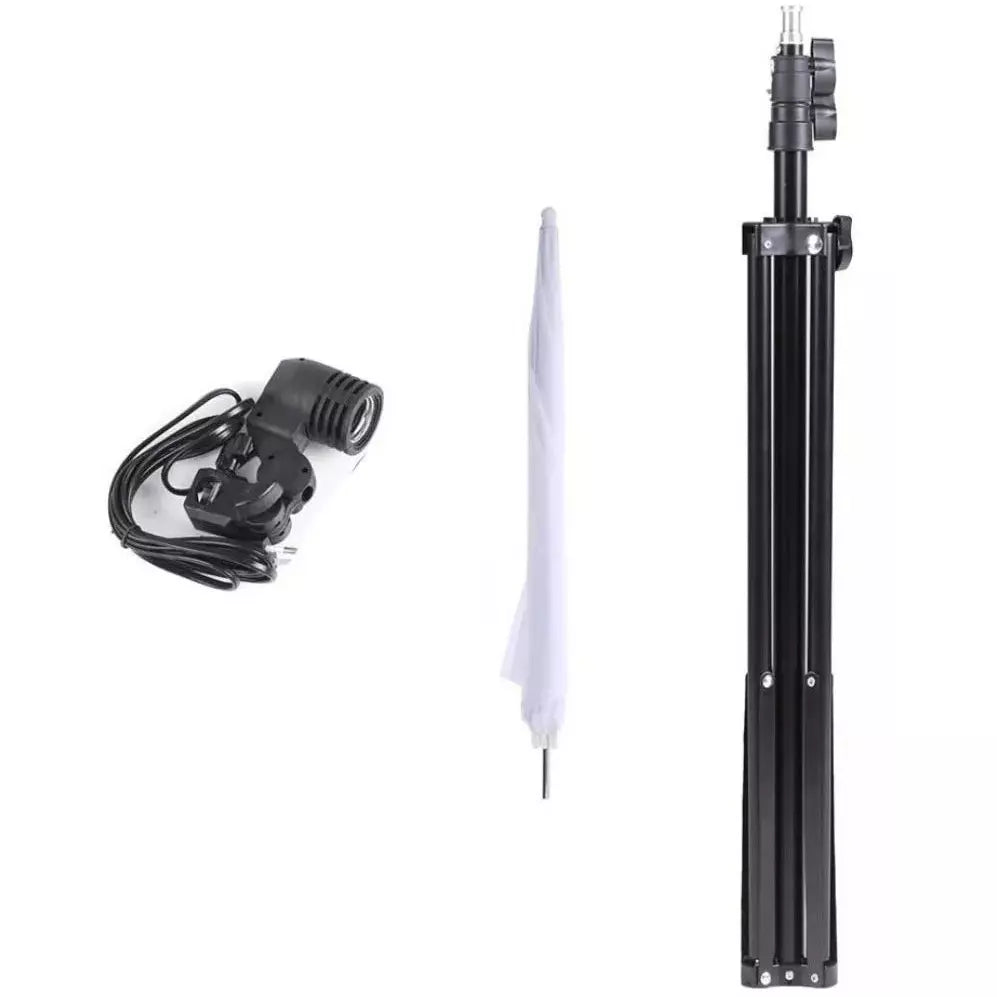 Kit Iluminación Estudio Fotografía Trípode + Sombrilla+ Bombillo 50W