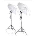Kit Iluminación Estudio Fotografía X2 Con Bombillos 50w