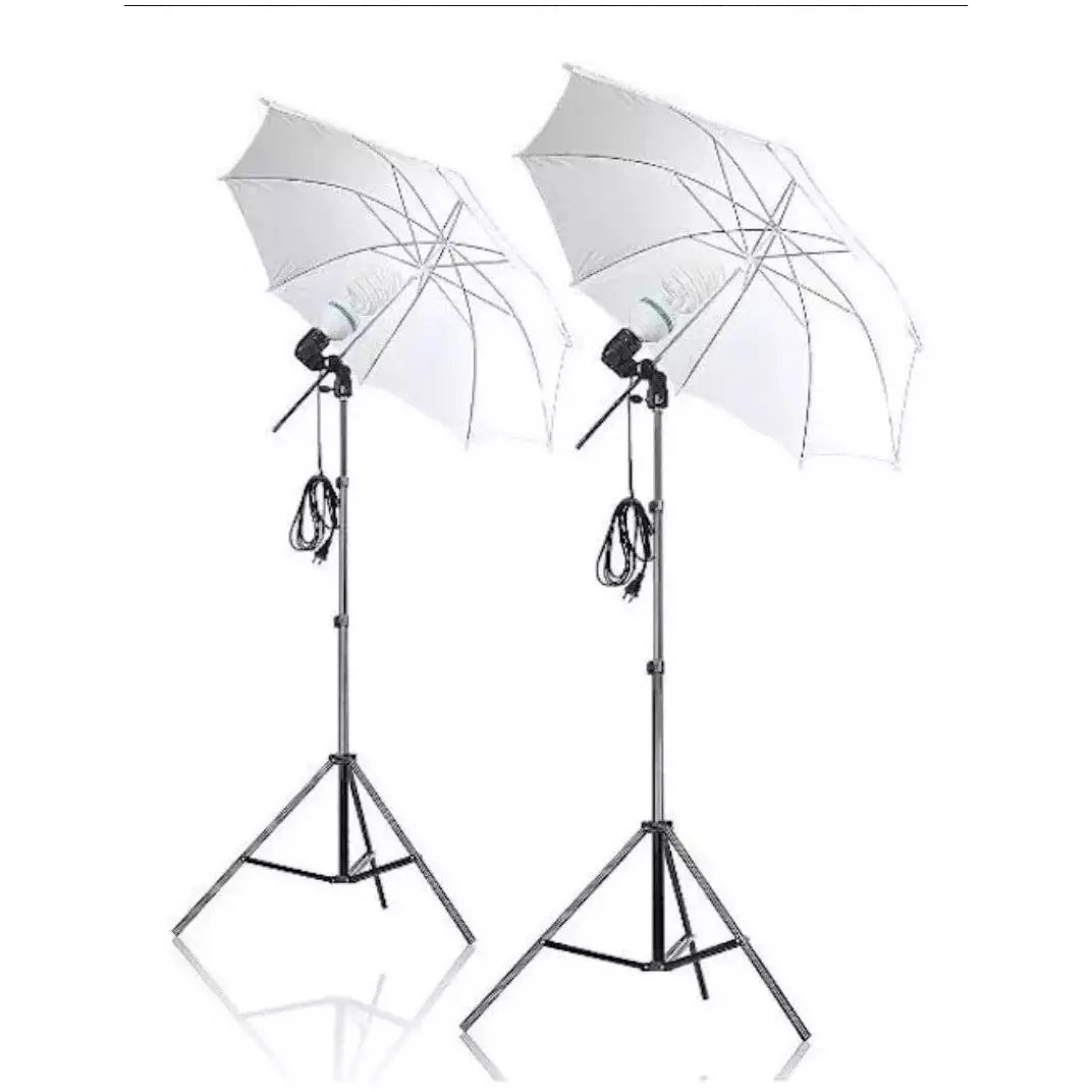 Kit Iluminación Estudio Fotografía X2 Con Bombillos  20w