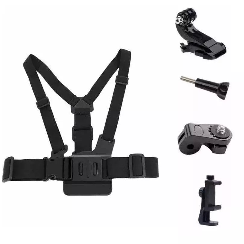 Kit Pechera + J-Hook + Soporte Celular Ultrarresistente GoPro