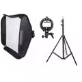 Kit Softbox Para Flash Difusor Godox 60x60cm + Tripode