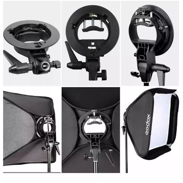 Kit Softbox Para Flash Difusor Godox 60x60cm + Tripode