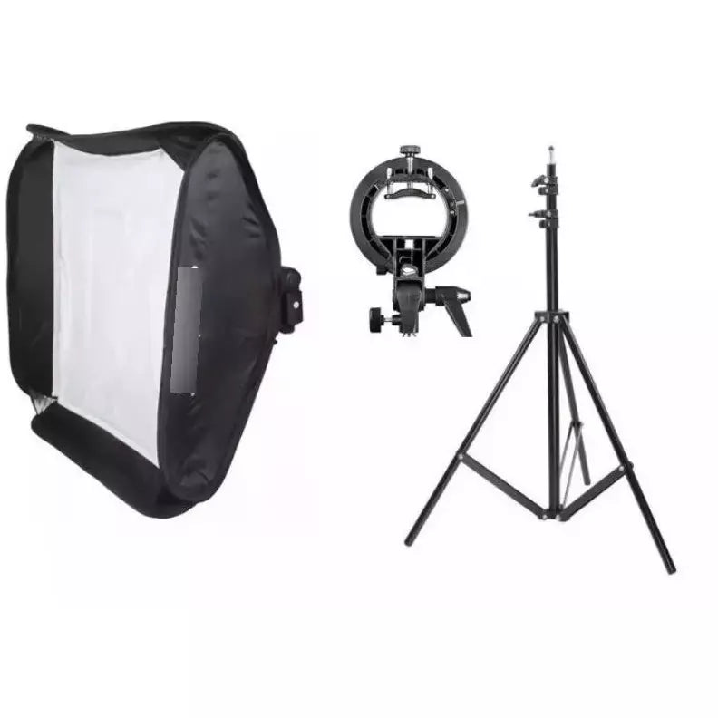Kit Softbox Para Flash Difusor Godox 80x80cm + Tripode