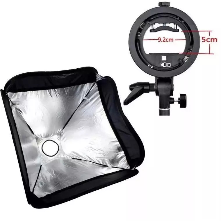 Kit Softbox Para Flash Difusor Godox 40x40cm + Tripode