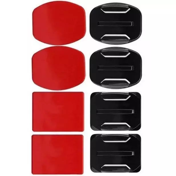Kit X4 Bases + Pegatinas 2 Curvas Y 2 Planas Para Gopro