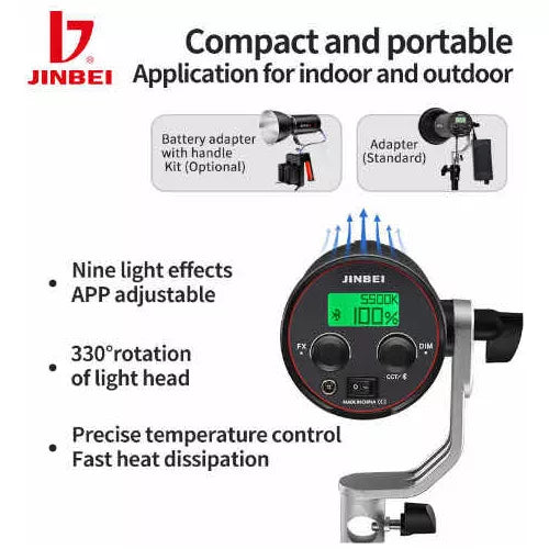 Lámpara Luz Led Continua Bicolor Jinbei Efd-60bi 60w