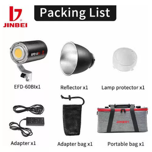 Lámpara Luz Led Continua Bicolor Jinbei Efd-60bi 60w
