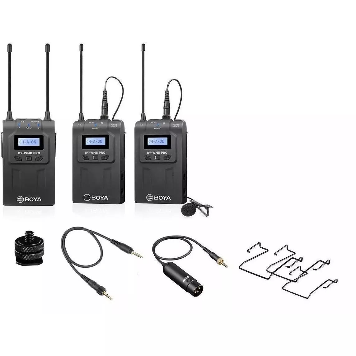 Micrófonos Boya By-wm8 Pro K2 Condensador Omnidireccional Negros