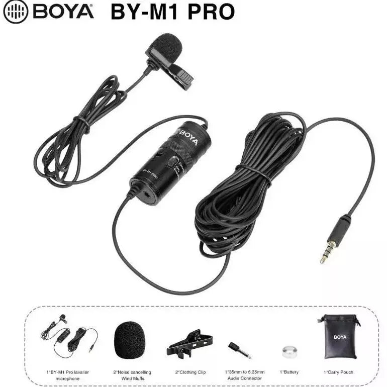 Microfono De Solapa Boya By-m1 Pro Cable 6m De Largo