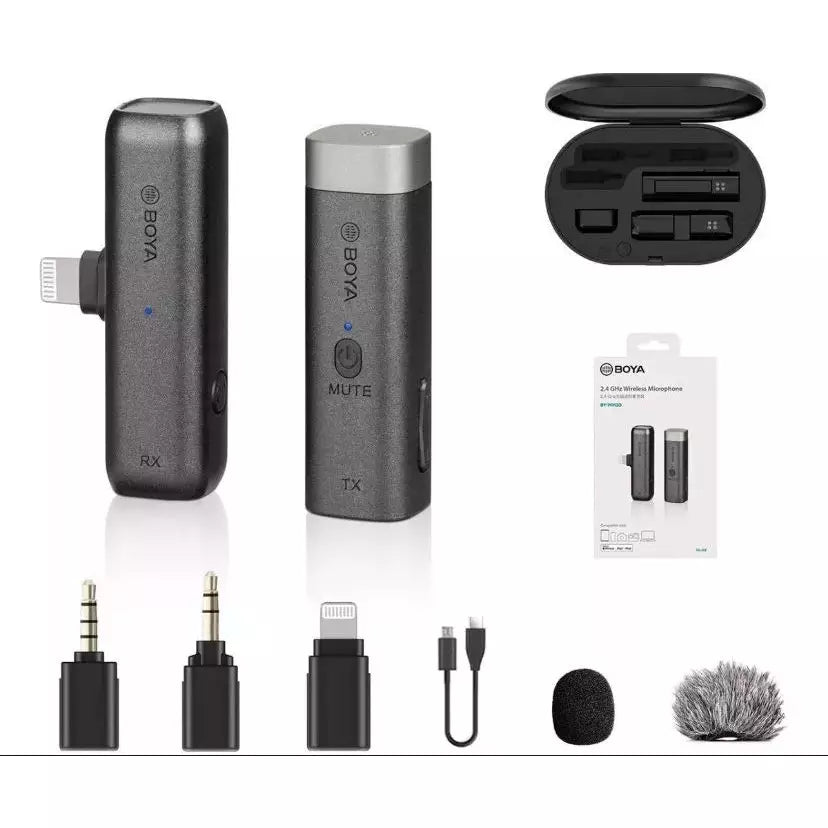 Microfono Solapa Inalambrico Boya BY-WM3D IPH O Tipo C