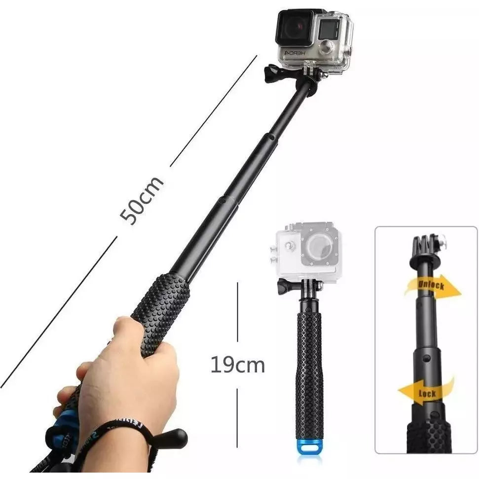 Monopod Sumergible Selfie Aluminio Para Camaras De Accion