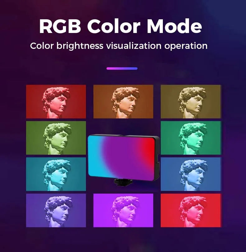 Panel Luz Led Multicolor Portátil Recargable Celular Camara