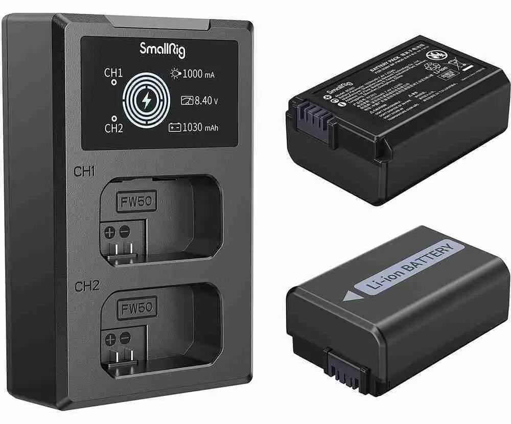 Kit de baterías dual Smallring NP-FW50