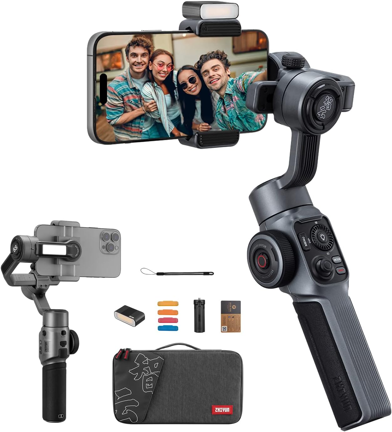 Smooth 5S COMBO Estabilizador 3 Ejes para Celular Gimbal Zhiyun