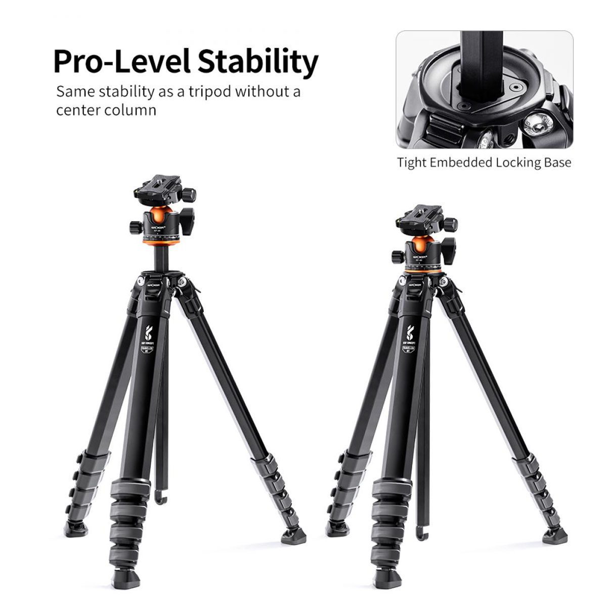 Trípode K&f Concept Compacto De Aluminio Kf09.105 v1