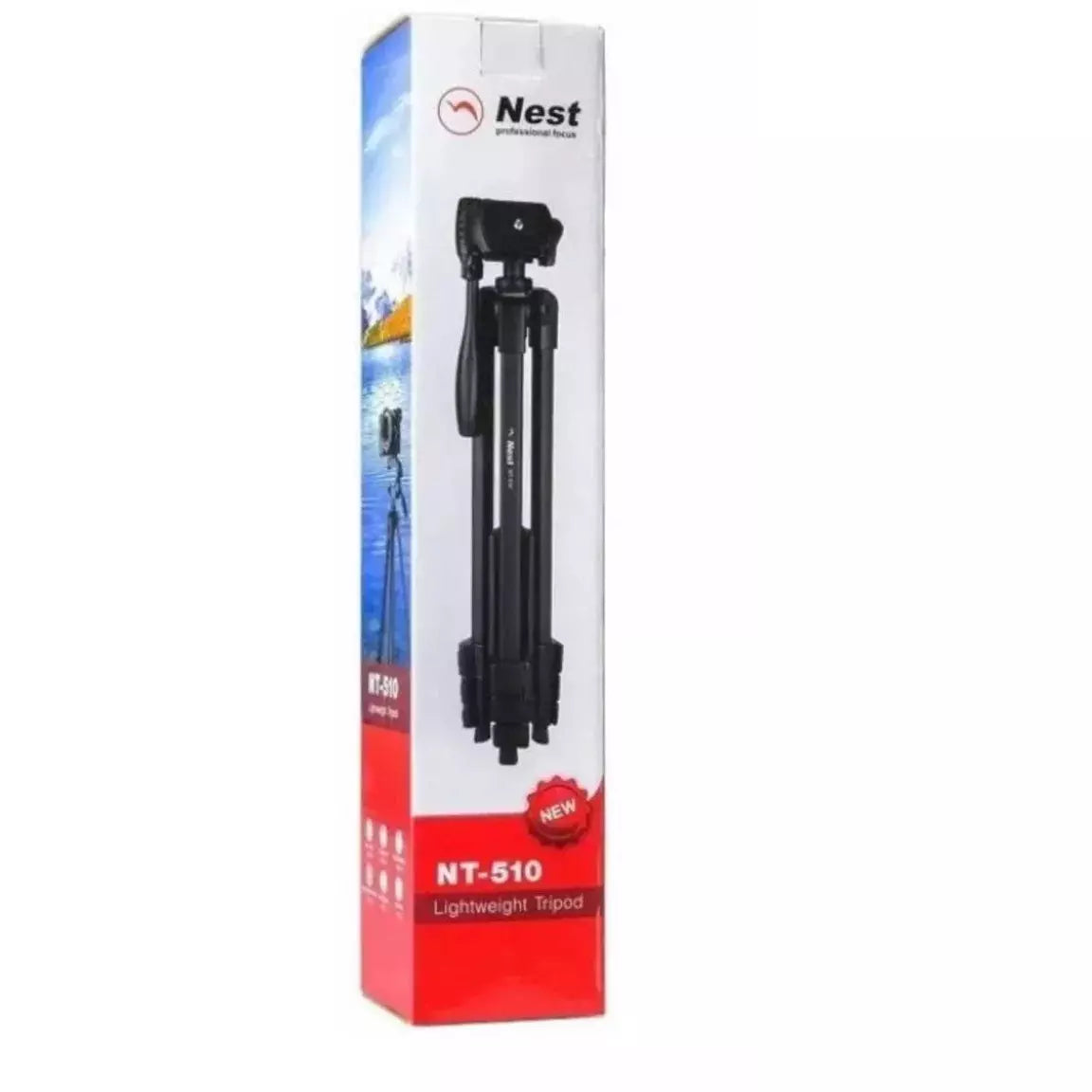Tripode Para Camara Y Celular 1.35m max Nest NT510 + Soporte Celular