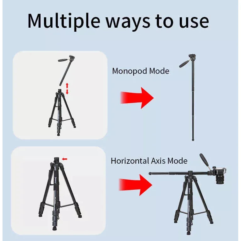 Trípode Profesional Multifunción Tomas Cenitales - Monopie 179cm KP2294