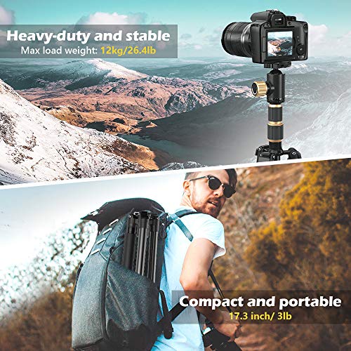 Trípode Profesional Ubeesize P71 Con Cabezal Bola 360° Para Cámara y Celular