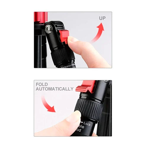 Tripode Plegable Ligero Con Cabezal Giratorio 360°