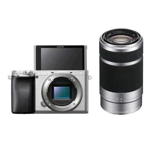 Sony Alpha a6400 (Silver) con Lentes 16-50mm y 55-210mm VERSIÓN SILVER 🩶