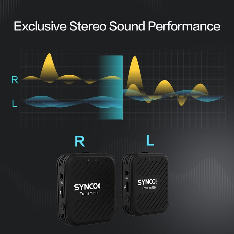 SYNCO G1 (A2) Micrófono Inalámbrico 2TX X 1RX